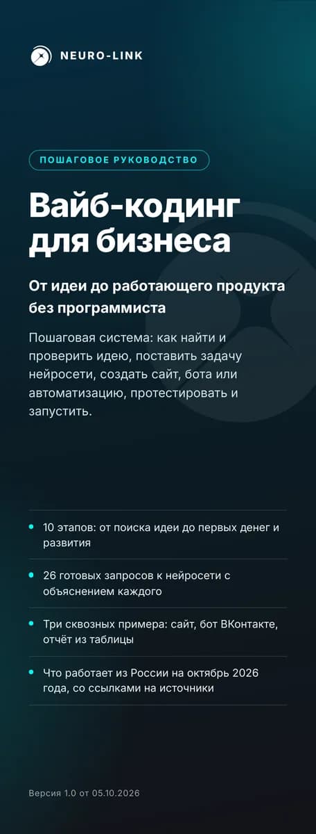 Обложка руководства, тёмное оформление